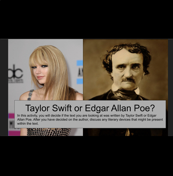 Preview of Edgar Allan Poe or Taylor Swift? 