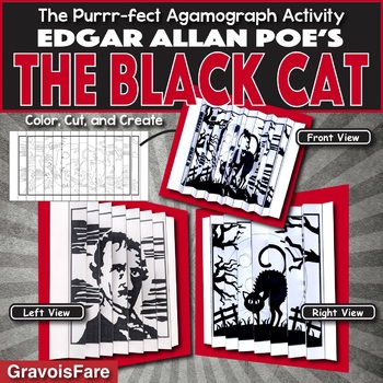 Preview of Edgar Allan Poe's THE BLACK CAT Activity: Foldable Agamograph (with Stationery)