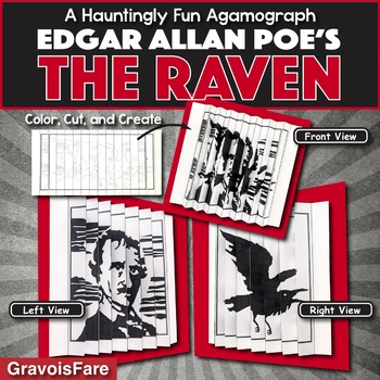 Preview of Edgar Allan Poe's THE RAVEN Activity: A Foldable Agamograph (with Stationery)