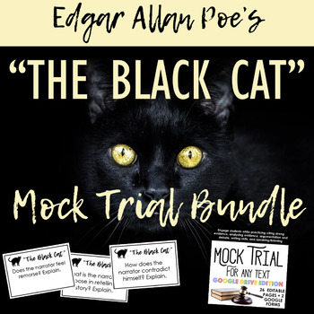 Preview of Edgar Allan Poe's "The Black Cat" Mock Trial Bundle - Engaging Activity