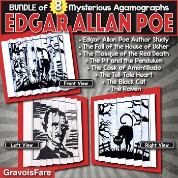 Preview of Edgar Allen Poe Activities BUNDLE (Raven, Black Cat, Tell-Tale Heart, and more)