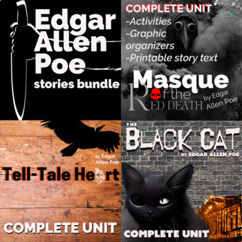 Preview of POE STORIES BUNDLE: Black Cat, Tell-Tale Heart, Masque of Red Death