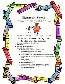 Preview of Flyer For Child Care or an Elementary school (Editable and fillable resource)