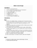 Edible Cookie Dough 1 or 2 Day Lab Recipe (Safe to Eat)