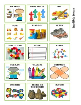 Edible Inedible Sort Activity (For Mouth vs Not For Mouth) File Folder ...