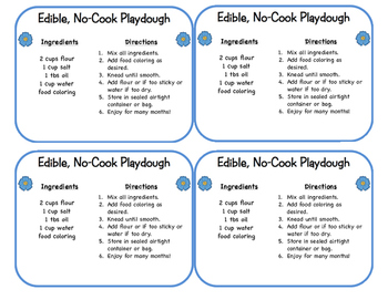 How to Make Edible Playdough with Printable Recipe