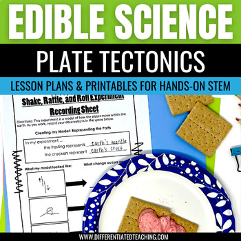 Preview of Hands-on Plate Tectonics Activities: Edible Earth Science STEM Lab, Vocab & Quiz