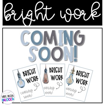 Preview of Edison Lightbulbs Bright Work Coming Soon!