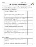 Edit Checklist for Textbased Essays