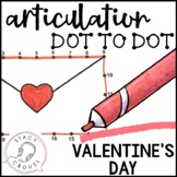 Valentine's Day Dot To Dot Articulation Activity Printable
