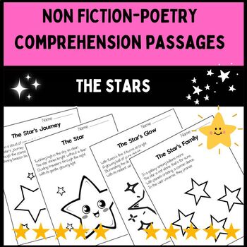Preview of Nonfiction Poetry Reading Comprehension Passages on The stars