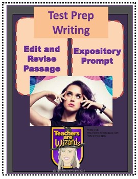 Preview of Edit/Revise Passage & Expository Prompt: Katy Perry