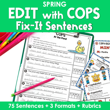 Preview of Edit Writing with 'COPS' Fix It Sentences in SPRING
