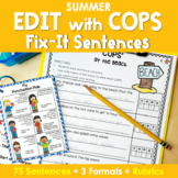Edit Writing with 'COPS' Fix It Sentences in SUMMER