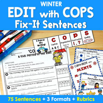 Preview of Edit Writing with 'COPS' Fix It Sentences in WINTER