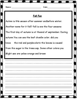 Edit and Revise Paragraph Worksheets- September to June | TPT