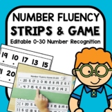Editable 0-30 Number Fluency Strips and Game