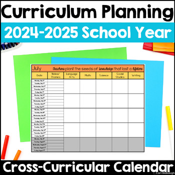 Preview of Curriculum Planning Yearly Calendar Long Range Editable Curriculum Map Template