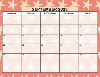 Editable 2023-2024 School Calendar Beach Theme - Powerpoint - Edit ...