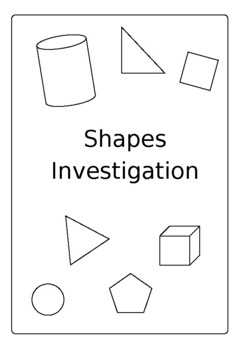 Preview of Editable 2D and 3D Shape Investigation Booklet