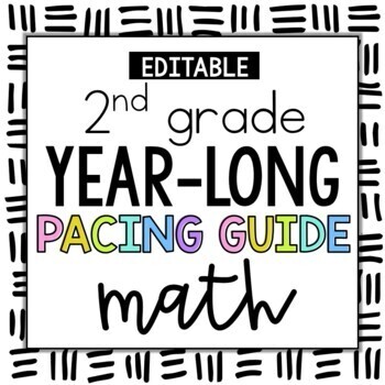 Preview of Editable 2nd Grade Pacing Guide Curriculum Map Editable Template MATH