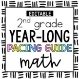 Editable 2nd Grade Pacing Guide Curriculum Map Editable Te