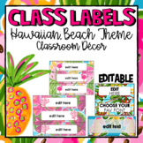 Editable 3 Drawer Sterilite Labels  - Ocean  Beach Theme Class Decor- Toolbox