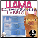 Editable 3 Drawer Sterilite Labels (Llama Classroom Theme)