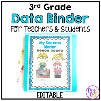 Preview of 3rd Grade Student & Teacher Data Tracking Binder Notebook - Editable