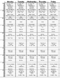 Editable 5 Day Schedule - Very Detailed - Embedded Font - 1 pg *o