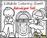 Editable 50th Day of School Coloring Sheet