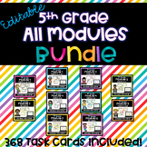 Editable 5th Grade Math Modules Task Card Bundle