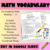 Editable 5th Grade Math Vocabulary