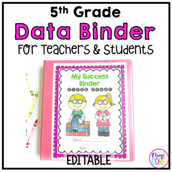 Preview of Editable 5th Grade Student & Teacher Data Tracking Binder - Progress Monitoring