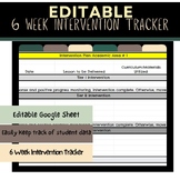 Editable 6-Week Academic Intervention Tracker: Monitor Pro
