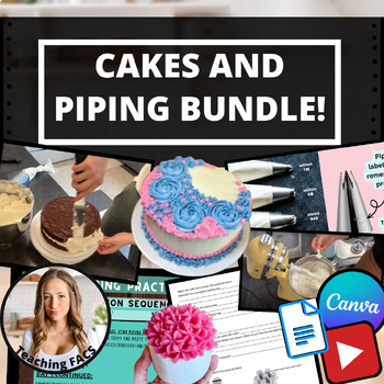 Preview of Editable 8 Day Cake and Piping Skills BUNDLE! [FACS, FCS]