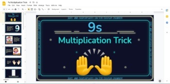 Preview of Editable: 9s Multiplication Trick