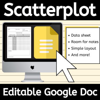 Preview of Editable ABA Scatter Plot Data Sheet Google Doc™ for Applied Behavior Analysis