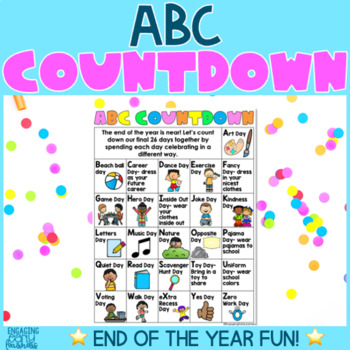 Preview of Editable ABC Countdown FREEBIE