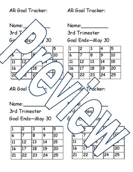 Preview of Editable AR Goal Tracker Sheet