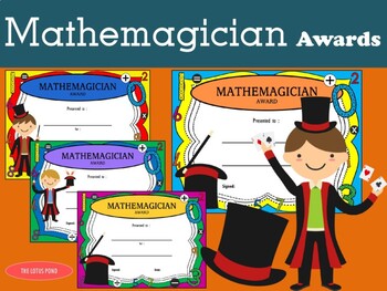 Preview of Editable AWARDS : Math Magicians