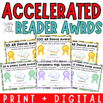Preview of Editable Accelerated Reader Awards and Certificates