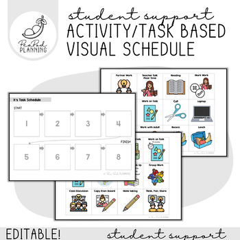 Preview of Editable Activity/Task Based Visual Schedule (Task Analysis, Multi-Purpose)