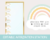 Editable Affirmation Station Cards