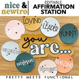 Editable Affirmation Station for Building Classroom Commun