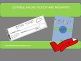 Editable Airline Ticket and Passport