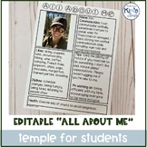 Editable "All About Me" Sheet for Teachers, Paraprofession