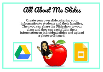 Preview of Editable "All About Me" Slides