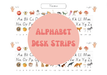 Preview of Editable Alphabet Desk Strips