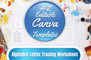 Preview of Editable Alphabet Letter Tracing (Canva)